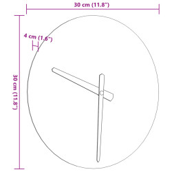 Zegar ścienny ze świecącymi wskazówkami i cyframi, Ø30 cm