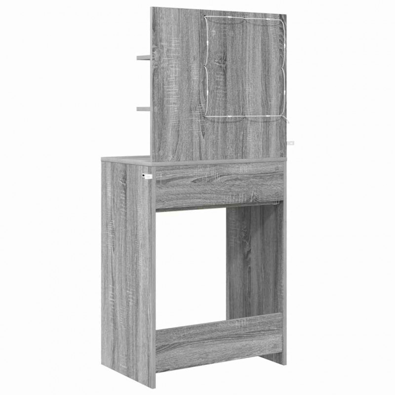 Toaletki do sypialni z szufladą Szary Sonoma 80 x 39,6 x 135 cm