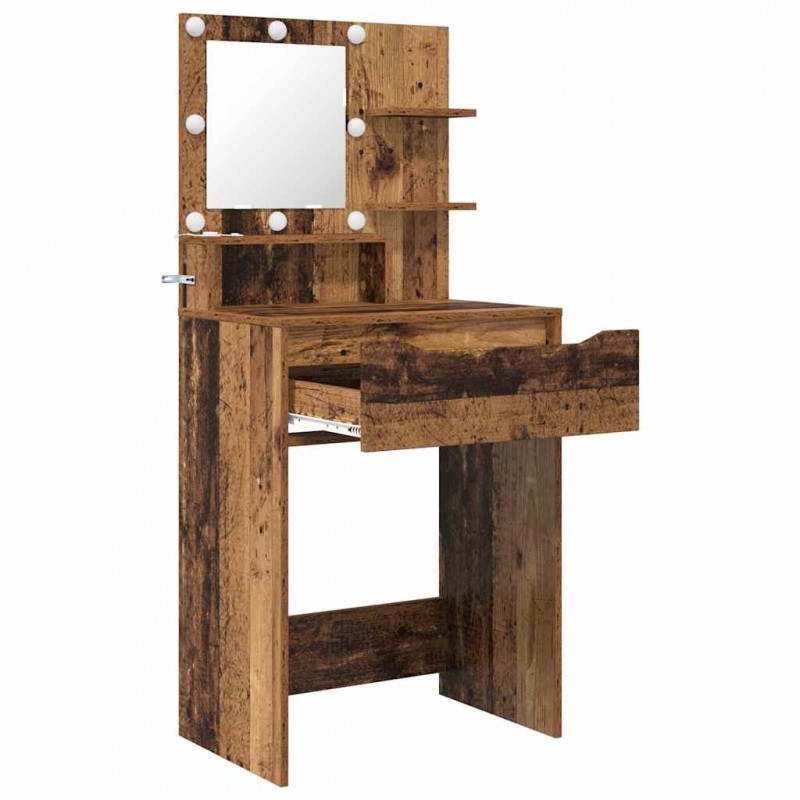 Toaletki do sypialni z szufladą Stare drewno 80 x 39,6 x 135 cm