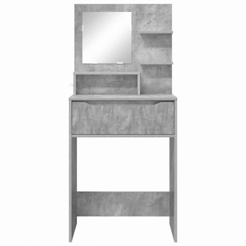 Toaletki do sypialni z półką Betonowy szary 80 x 39,6 x 135 cm