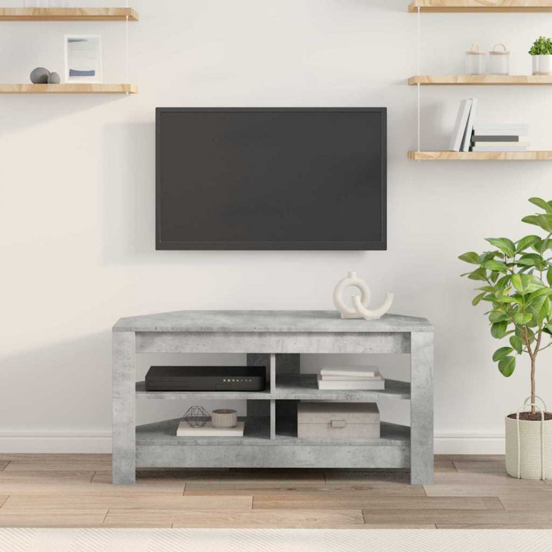 RogowaSzafkanaTelewizor Betonowy szary 102 x 40,5 x 45 cm