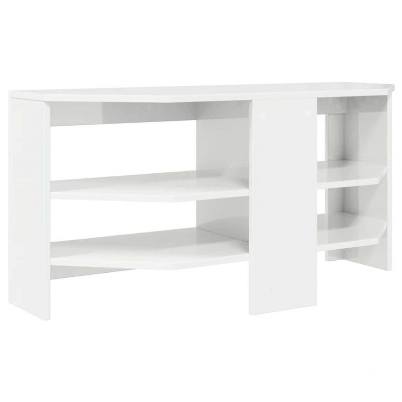 RogowaSzafkanaTelewizor Błyszcząca biel 102 x 40,5 x 45 cm