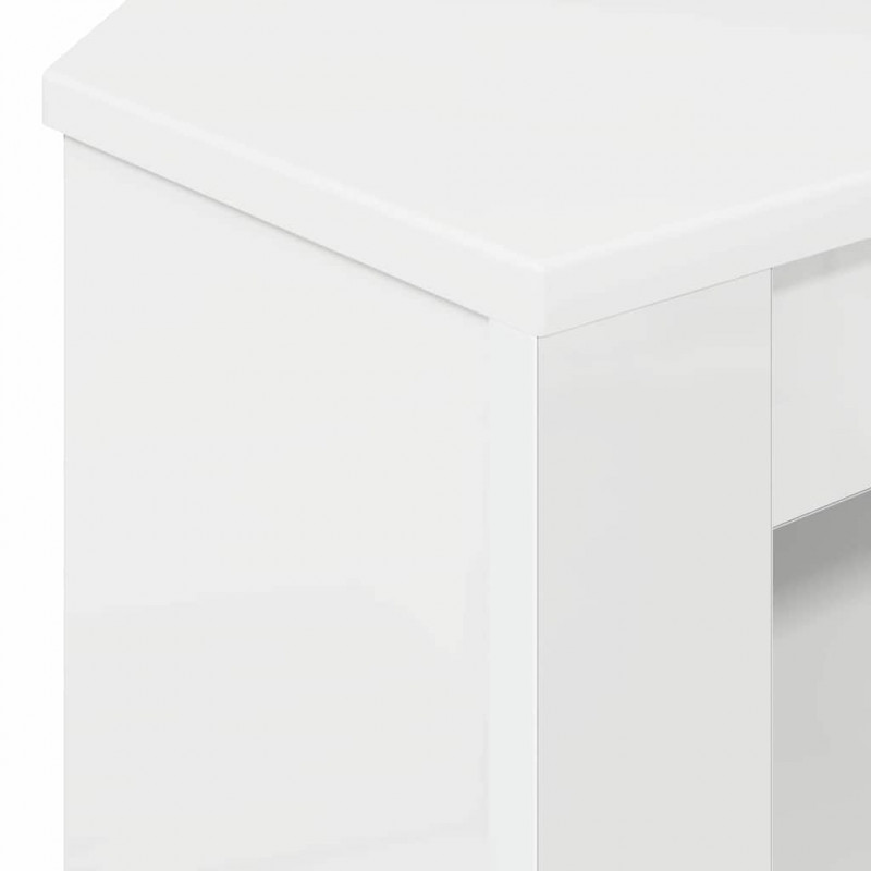 RogowaSzafkanaTelewizor Błyszcząca biel 102 x 40,5 x 45 cm