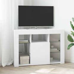 Kątowa szafka LED pod telewizor Biały 100x40x68cm