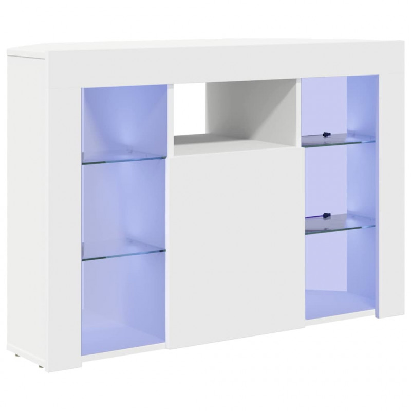 Kątowa szafka LED pod telewizor Biały 100x40x68cm