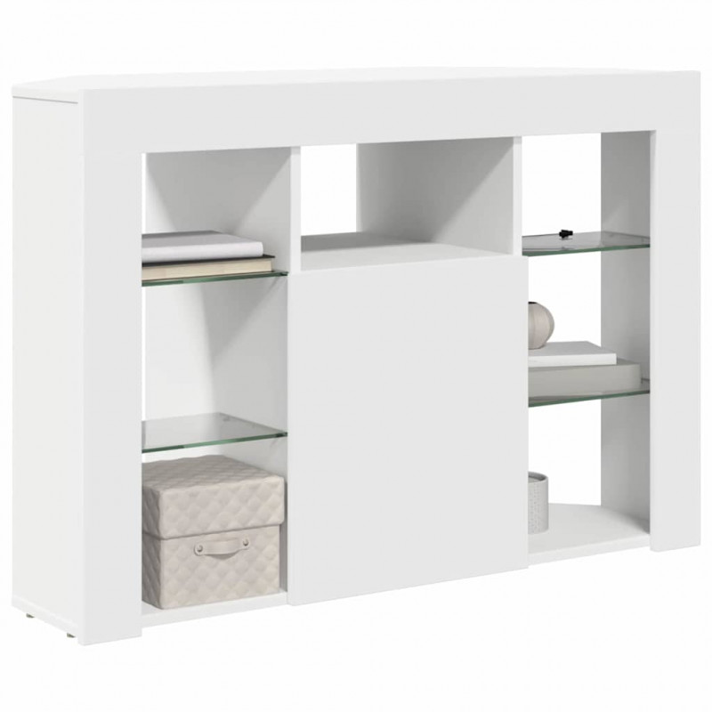 Kątowa szafka LED pod telewizor Biały 100x40x68cm
