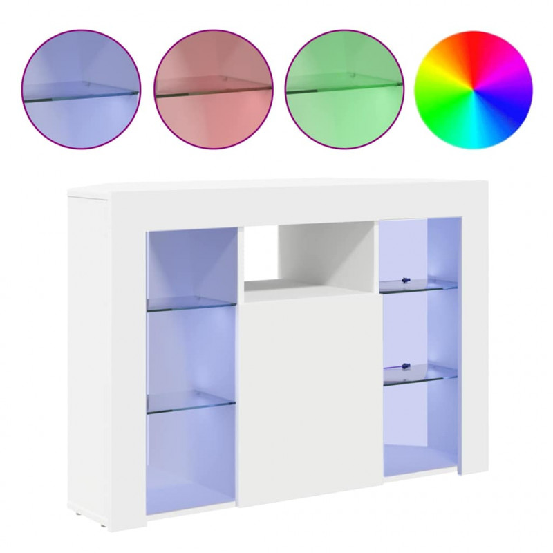 Kątowa szafka LED pod telewizor Biały 100x40x68cm