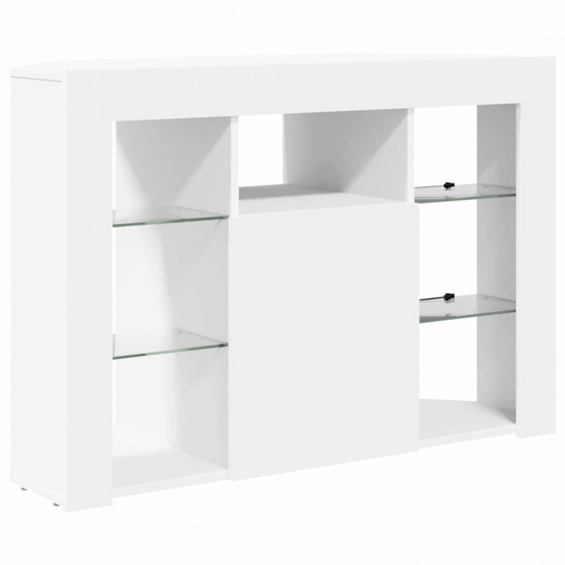 Kątowa szafka LED pod telewizor Biały 100x40x68cm