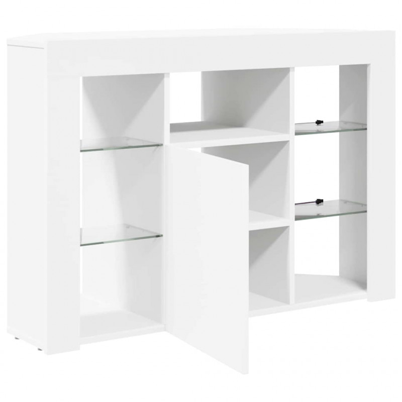 Kątowa szafka LED pod telewizor Biały 100x40x68cm
