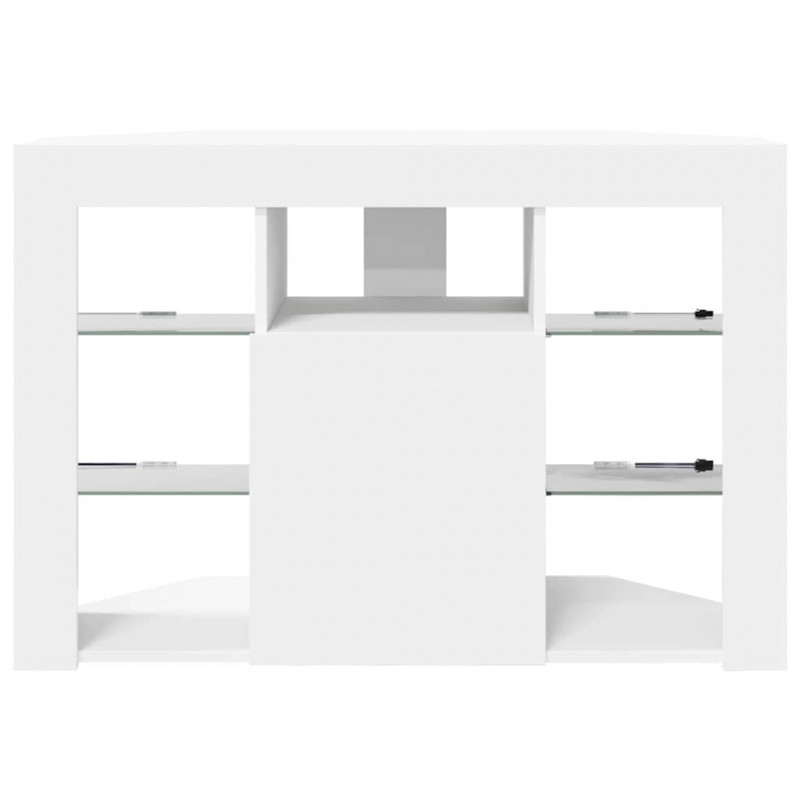 Kątowa szafka LED pod telewizor Biały 100x40x68cm