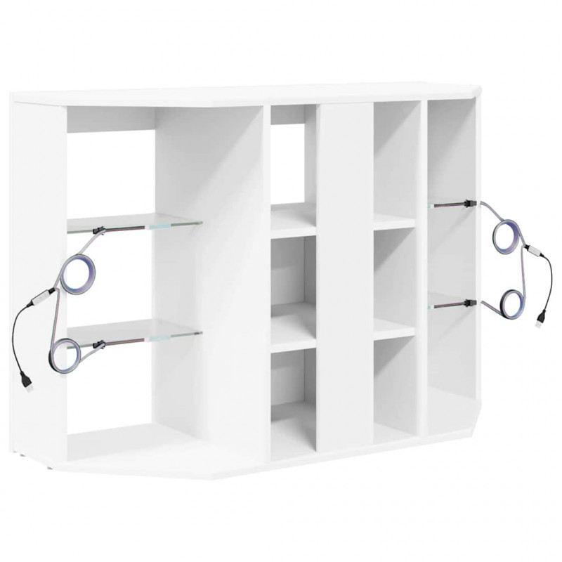 Kątowa szafka LED pod telewizor Biały 100x40x68cm
