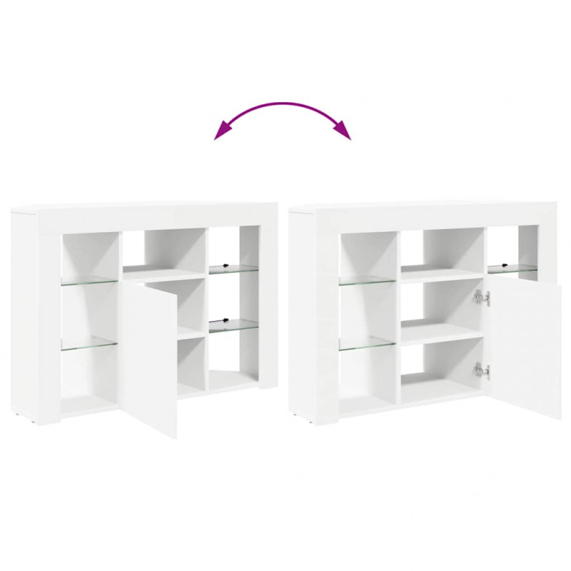 Kątowa szafka LED pod telewizor Biały 100x40x68cm