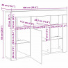 Kątowa szafka LED pod telewizor Biały 100x40x68cm
