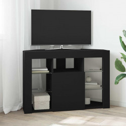 Kątowa szafka LED pod telewizor Czarny 100x40x68cm