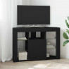 Kątowa szafka LED pod telewizor Czarny 100x40x68cm