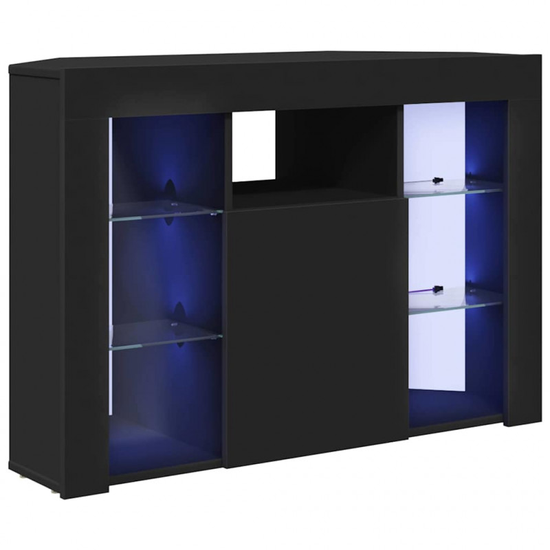 Kątowa szafka LED pod telewizor Czarny 100x40x68cm