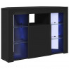 Kątowa szafka LED pod telewizor Czarny 100x40x68cm