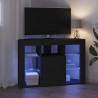 Kątowa szafka LED pod telewizor Czarny 100x40x68cm