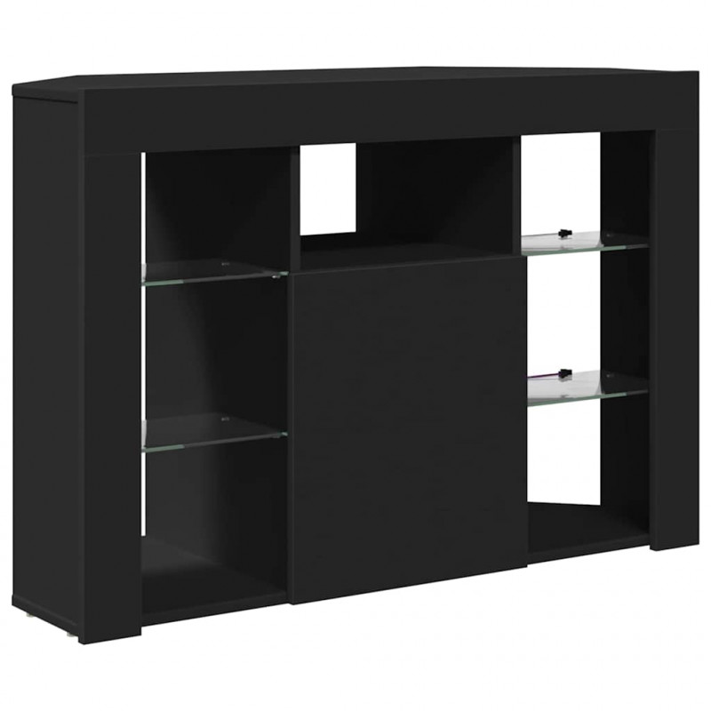 Kątowa szafka LED pod telewizor Czarny 100x40x68cm