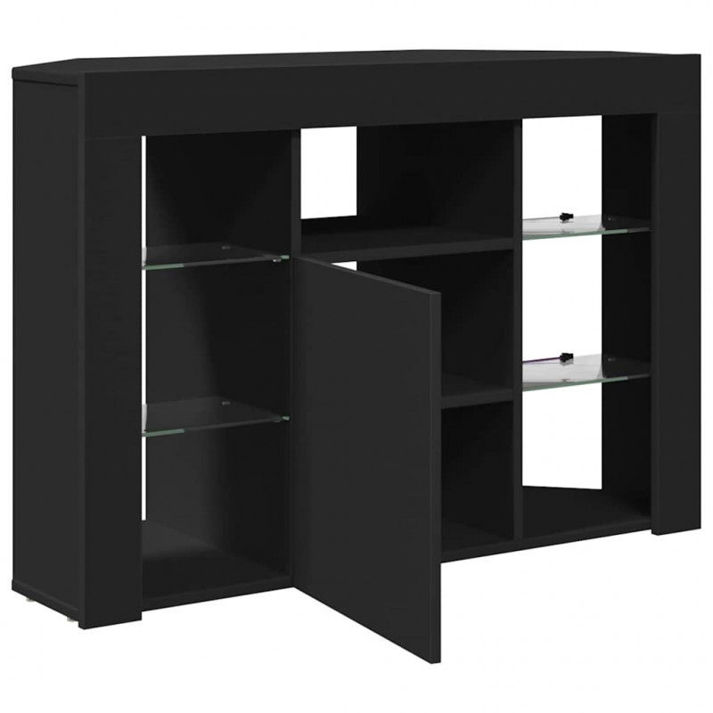 Kątowa szafka LED pod telewizor Czarny 100x40x68cm