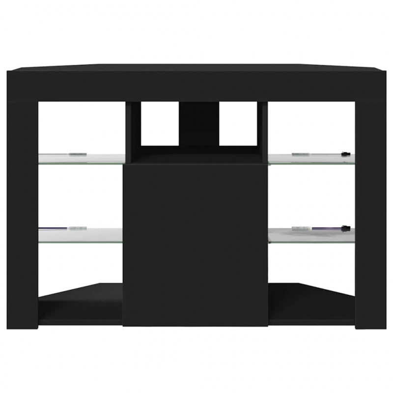 Kątowa szafka LED pod telewizor Czarny 100x40x68cm