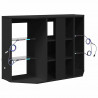 Kątowa szafka LED pod telewizor Czarny 100x40x68cm