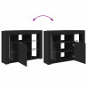 Kątowa szafka LED pod telewizor Czarny 100x40x68cm
