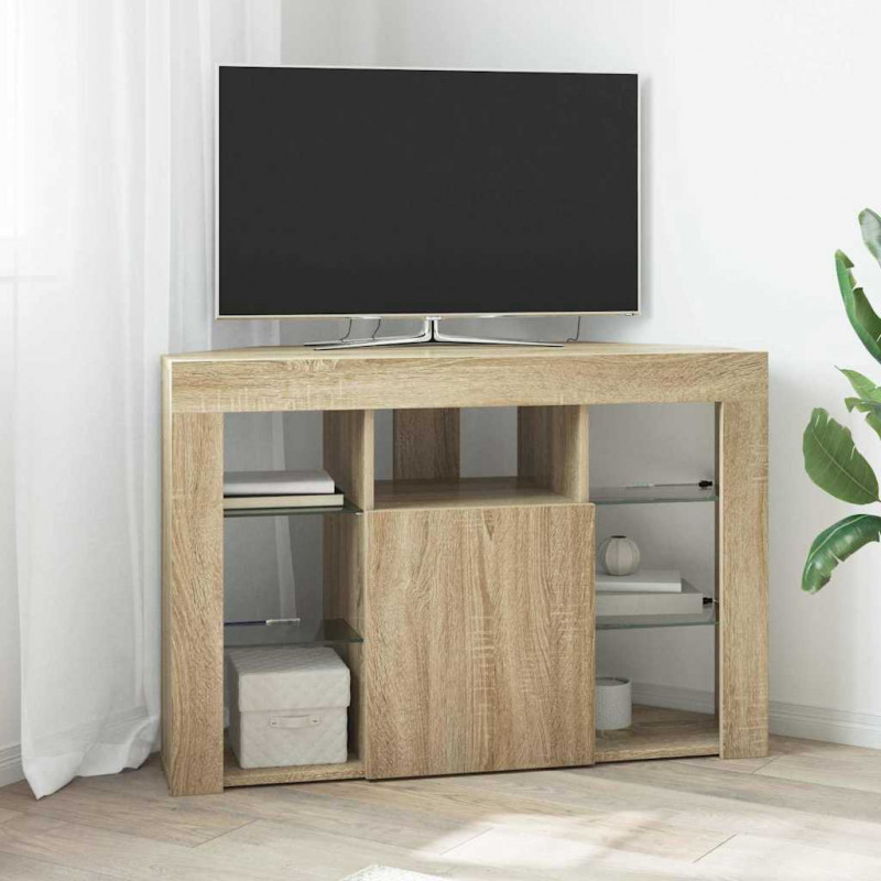 Kątowa szafka LED pod telewizor Dąb Sonoma 100x40x68cm