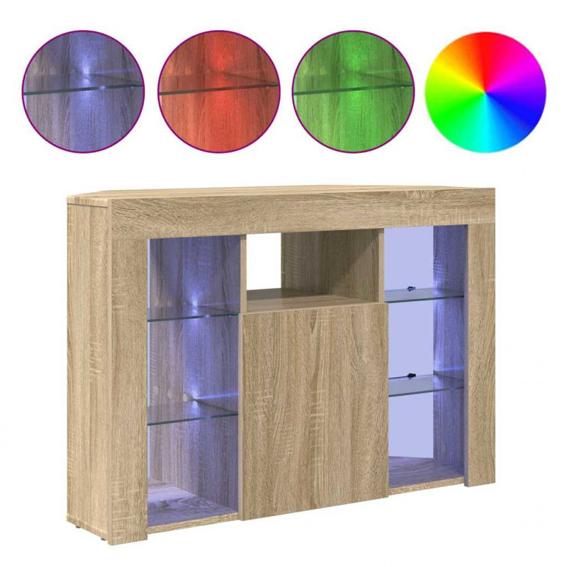 Kątowa szafka LED pod telewizor Dąb Sonoma 100x40x68cm