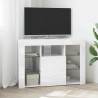 Kątowa szafka LED pod telewizor Błyszcząca biel 100x40x68cm