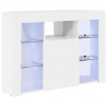 Kątowa szafka LED pod telewizor Błyszcząca biel 100x40x68cm