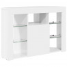 Kątowa szafka LED pod telewizor Błyszcząca biel 100x40x68cm