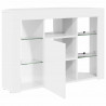 Kątowa szafka LED pod telewizor Błyszcząca biel 100x40x68cm