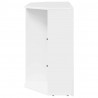 Kątowa szafka LED pod telewizor Błyszcząca biel 100x40x68cm