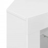 Kątowa szafka LED pod telewizor Błyszcząca biel 100x40x68cm