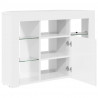 Kątowa szafka LED pod telewizor Błyszcząca biel 100x40x68cm