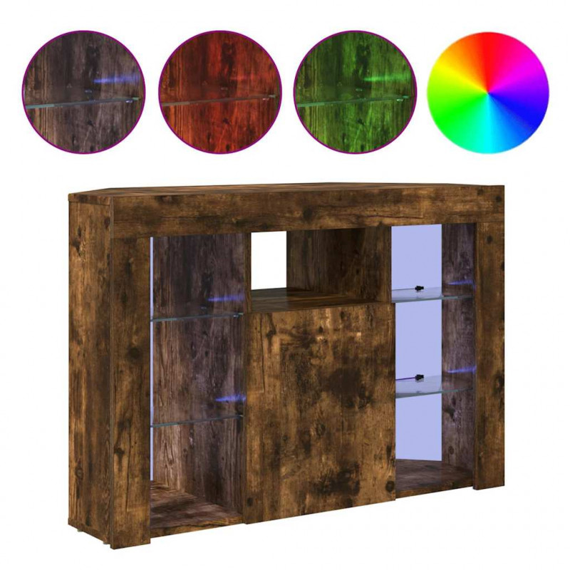 Kątowa szafka LED pod telewizor Dąb wędzony 100x40x68cm