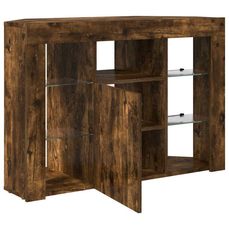 Kątowa szafka LED pod telewizor Dąb wędzony 100x40x68cm