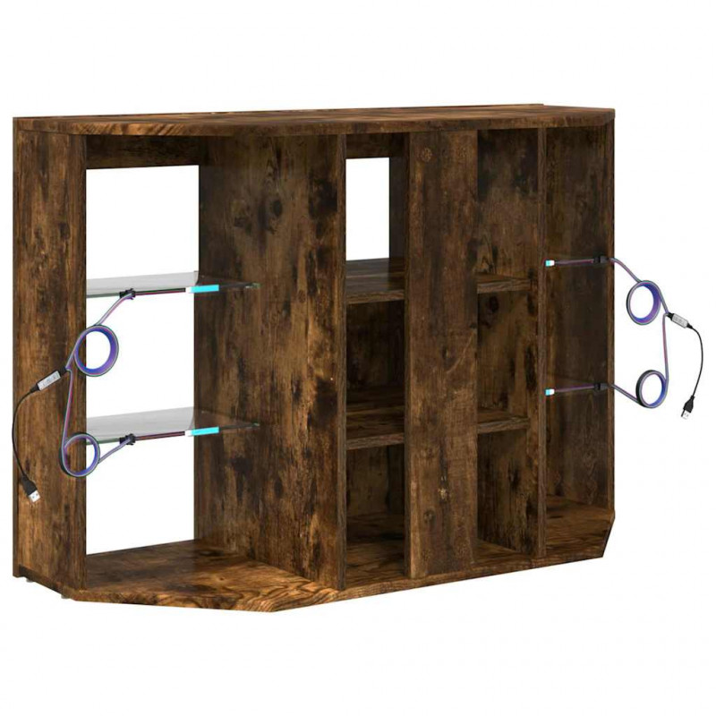 Kątowa szafka LED pod telewizor Dąb wędzony 100x40x68cm