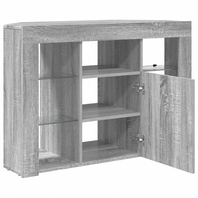 Kątowa szafka LED pod telewizor Szary Sonoma 100x40x68cm