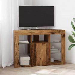 Kątowa szafka LED pod telewizor Stare drewno 100x40x68cm