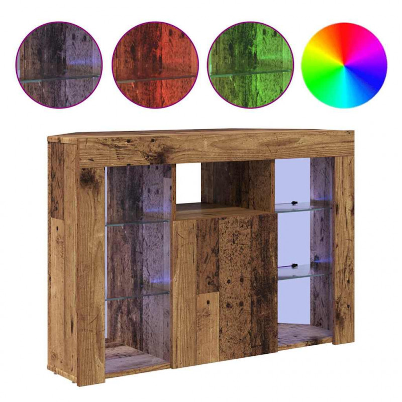 Kątowa szafka LED pod telewizor Stare drewno 100x40x68cm