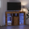 Kątowa szafka LED pod telewizor Stare drewno 100x40x68cm