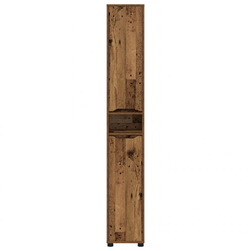 Szafka Łazienkowa z półką Stare drewno 30,5 x 30 x 195 cm