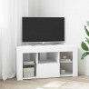 Kątowa szafka LED pod telewizor Biały 100 x 40 x 50 cm