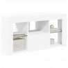 Kątowa szafka LED pod telewizor Biały 100 x 40 x 50 cm