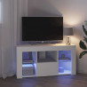 Kątowa szafka LED pod telewizor Biały 100 x 40 x 50 cm