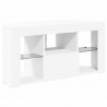 Kątowa szafka LED pod telewizor Biały 100 x 40 x 50 cm