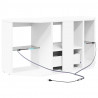 Kątowa szafka LED pod telewizor Biały 100 x 40 x 50 cm