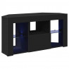 Kątowa szafka LED pod telewizor Czarny 100 x 40 x 50 cm